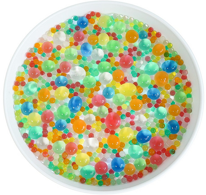 디어플레이스 수정토 워터비즈 개구리알 젤리소일 2종 세트, 스몰(5000p)+점보(300p), 혼합색상, 1세트