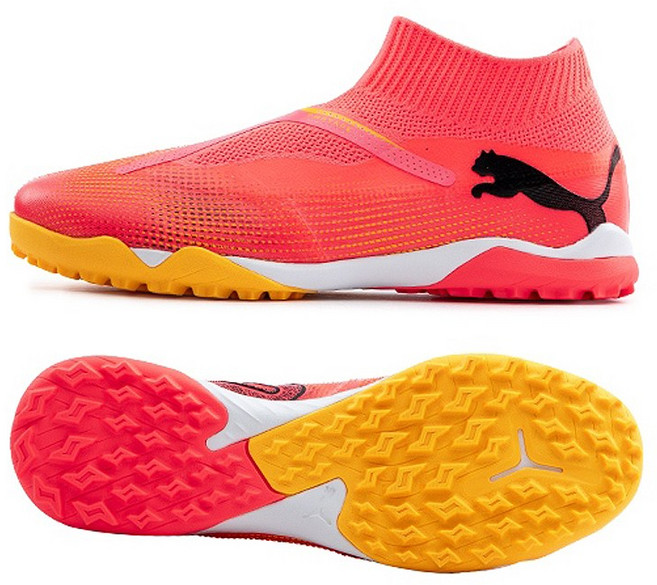 푸마 남성 풋살화 퓨쳐7 매치+ LL TT 화려한 핑크 레드