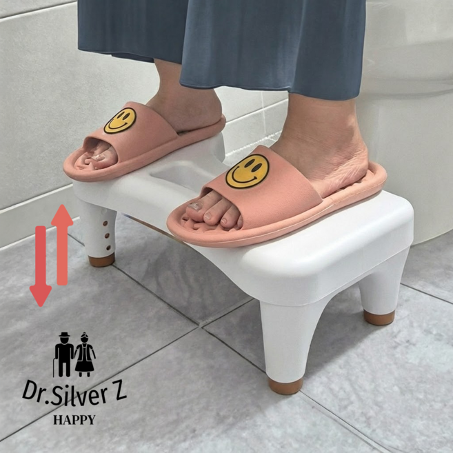 닥터실버존 욕실 변기 발판 발받침대 높이조절 쾌변 변비, 1개, 우드