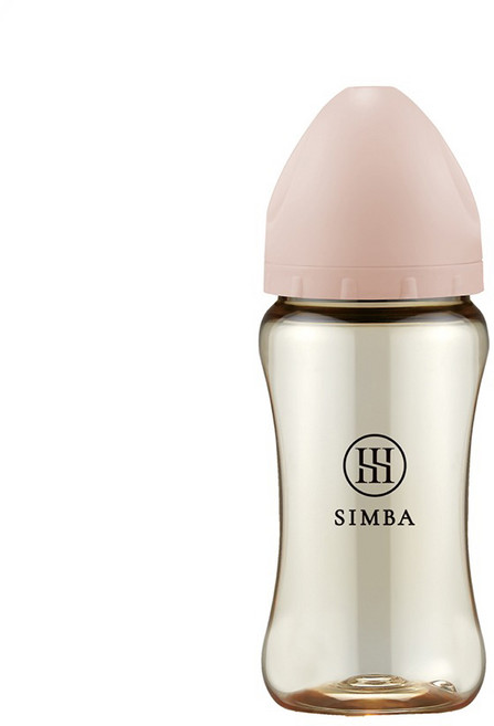 SIMBA辛巴 寶寶奶瓶 安全材質 寬口設計 防脹氣, 栗粉(圓孔S), 1個, 270ml