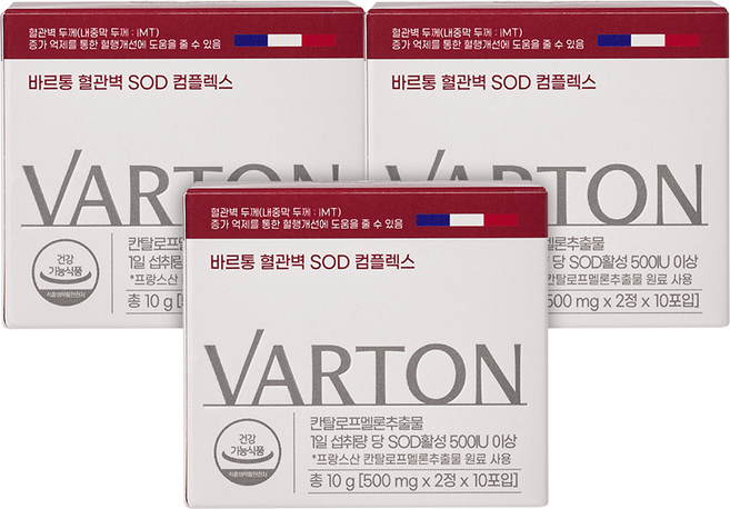 바르통 혈관벽 SOD 컴플렉스, 3박스, 10회분