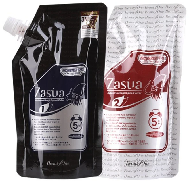 뷰티원 자수아 멜라닌크 5분 스피드칼라 오징어먹물 염색약 500ml, 1개, 5WB 따뜻한 빛 밝은 갈색 - 쿠팡