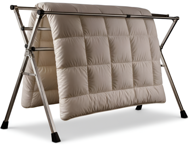 캐시웨이브 빨래건조대 대형 X형 접이식 이불 건조대, 실버
