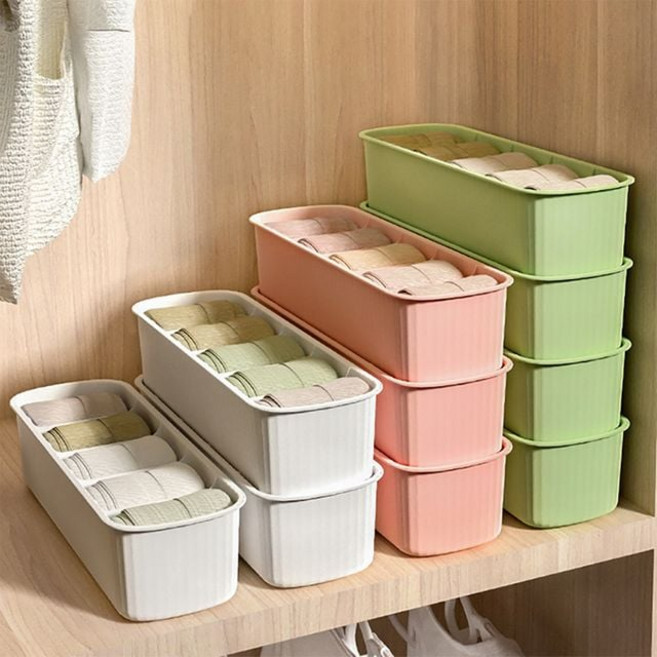 칸칸이 수납 양말 속옷 정리함 다용도 수납정리, 1개, 화이트