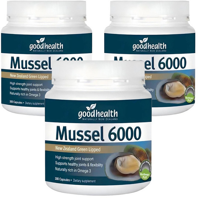 굿헬스 머셀 6000 뉴질랜드 그린 립 캡슐, 300정, 3개