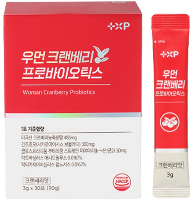 우먼 크랜베리 프로바이오틱스 사카로마이세스 보울라디 함유, 1개, 30회분