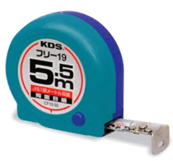 KDS 프리형 수동 양면 줄자 5.5Mx19mm F19-55BB, 1개