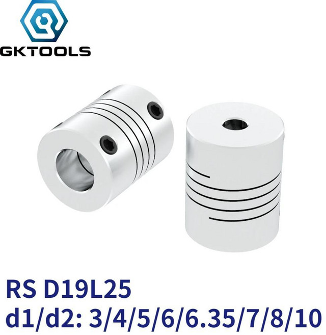 알루미늄 Z축 플렉시블 커플링 스테퍼 모터 커플러 샤프트 3D 프린터용 D19L25 4MM 5MM 6MM 35MM 8MM 10MM, 4X5, 1개