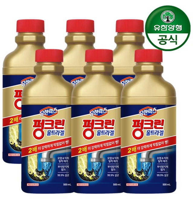 유한락스 펑크린 울트라겔, 500ml, 6개