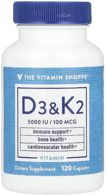 더비타민샵 비타민D3 비타민K2 Vitamin D3 K2 캡슐 120정, 120 개, 1개 - 쿠팡