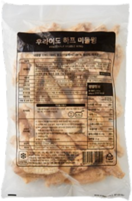 [인생건어물] 사세 후라이드 하프 미들윙 테바나카, 11개, 1kg