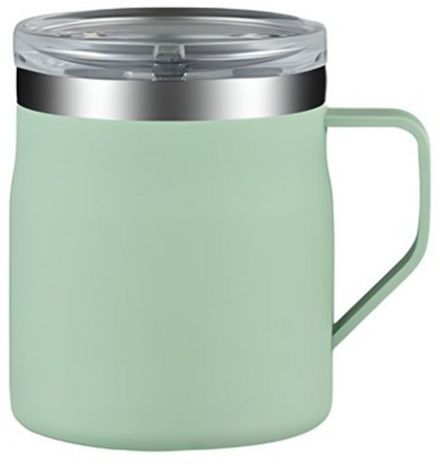 워터하마 스테인리스 데스크 머그컵 텀블러 450ml, 말차그린, 1개
