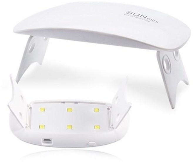 UV/LED램프 미니 6w 휴대용 램프 네일아트 레진공예, 1개