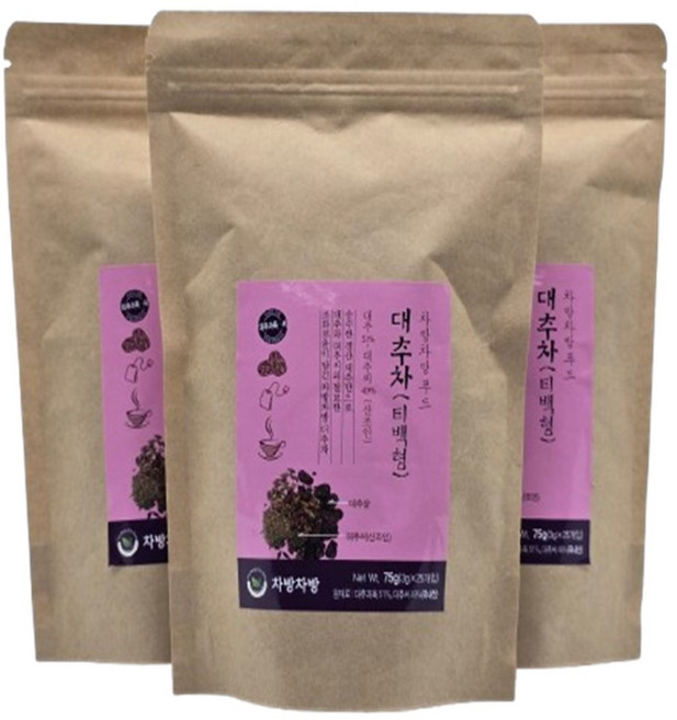 국내산 대추 씨앗 법제 처리한 대추 씨앗 수제 티백형 75g 풀풀 아재 전통 국산 대추차, 1박스, 25개입