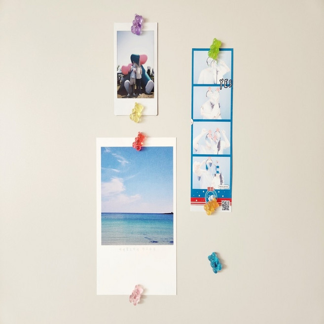 오브제냉장고자석 냉장고자석 인테리어 현관 칠판 곰돌이 포토, 21. 젤리곰