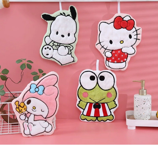 산리오 캐릭터 주방 고리 핸드타올 / 다용도 핸드타올 수건, 1개, 케로피