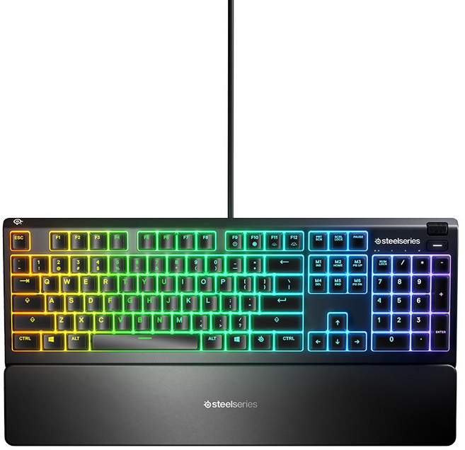 스틸시리즈 Apex 3 RGB 방수 게이밍 유선키보드, 적축