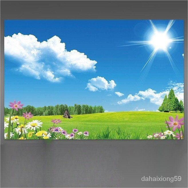 풍경화 셀프스티커 벽장식 그림 거실 산수화 배경벽화 벽지 스티커 그림벽지, 스타일 1, 너비 90cm * 높이 60cm[1 풀 시트]