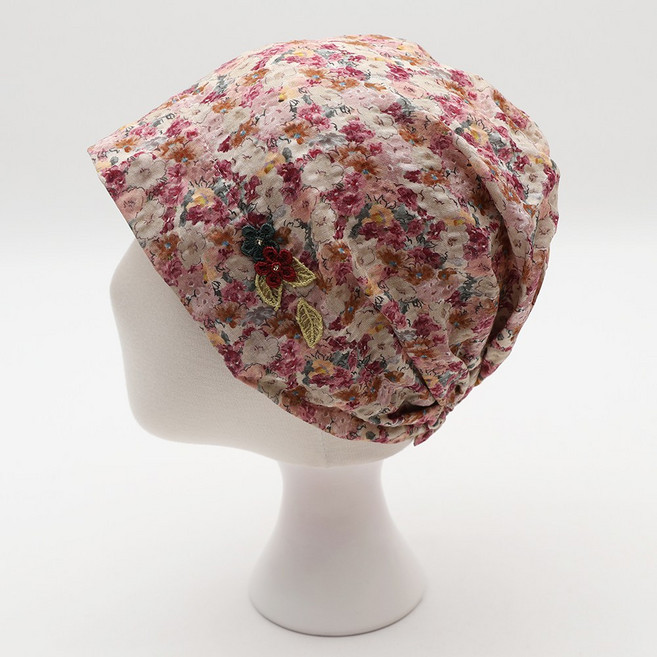 에스랑 로망스 여성 중년 순면 병원 식당 면 엄마 할머니 항암 비니 모자