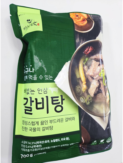 (강츄!!)진실된 손맛 뼈없는 인삼갈비탕, 2개, 700g