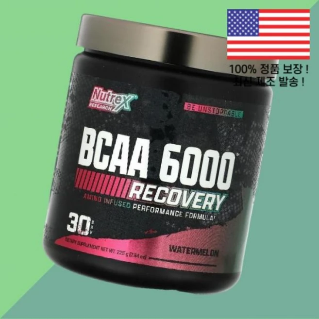 뉴트렉스 리서치 BCAA 아미노산 BACC 6000 수박 워터멜론 7.94온스 225g Nutrex Research Recovery Watermelon 7.94oz, 1개 - 쿠팡