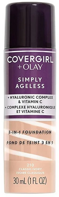 COVERGIRL+OLAY Simply Ageless 3-in-1 리퀴드 파운데이션 클래식 아이보리, 1개 - 쿠팡