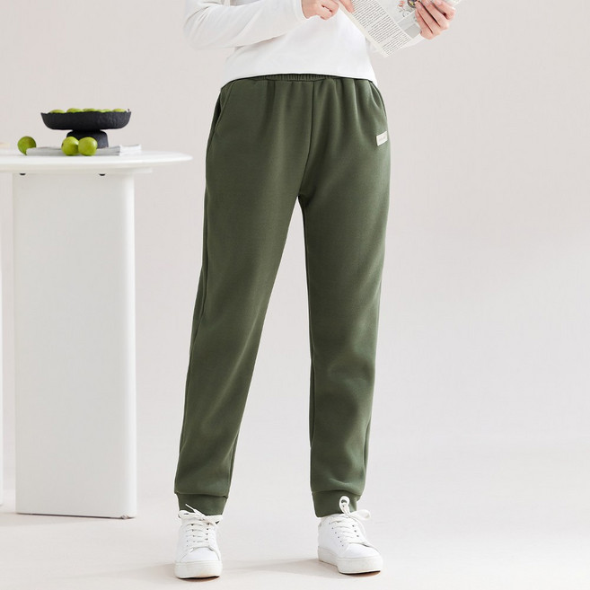 하누리 남성 여성 따뜻한 부드러운 신축성좋은 밀크 기모 조거 팬츠 3색상