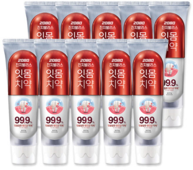 2080 진지발리스 오리지날 치약, 150g, 100개