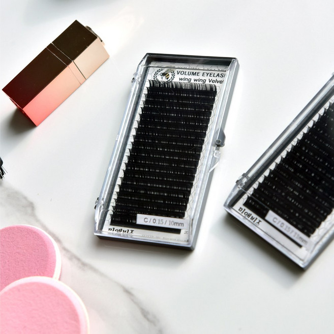 미앤비즈 벨벳 [20줄] 전문가용 속눈썹 연장 재료, 1개, C컬0.07/(MIX)