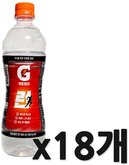 칠성)게토레이런600ml, 18개, 600ml