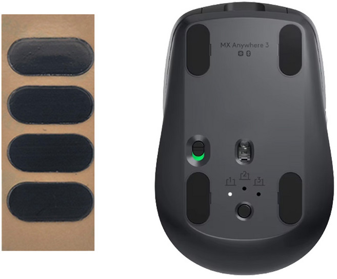 로지텍 마우스 피트 호환 G102 G304 G703 G PRO 지슈라 MX 마스터 애니웨어, 블랙, 로지텍 MX Anywhere 3/3S