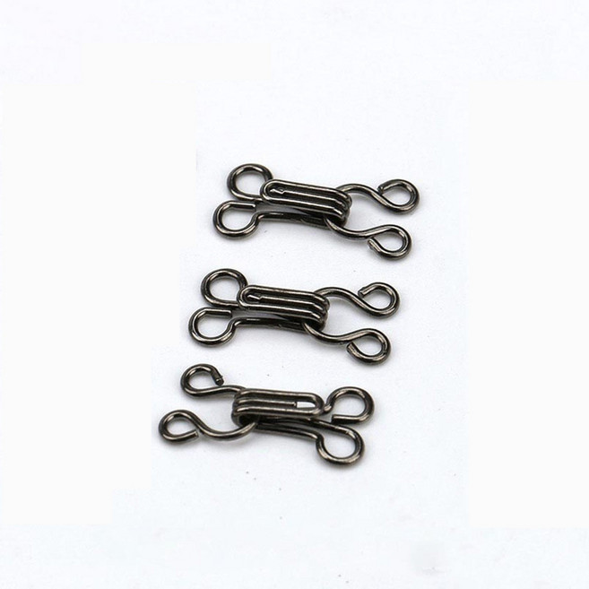 미즈코스 후크 버클 단추 똑딱이 허리 조절 요술 줄이기 늘이기 바지 치마 셀프 수선, 3개, 차콜