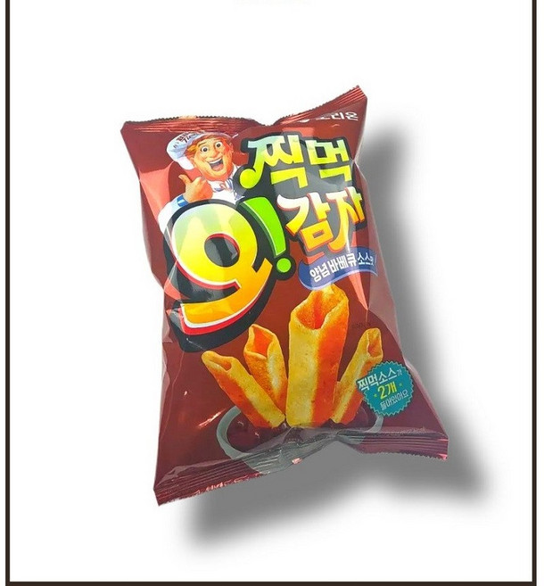 오리온 오감자 136g 양념바베큐소스 대용량 감자과자 찍먹 맥주 안주 대, 1개
