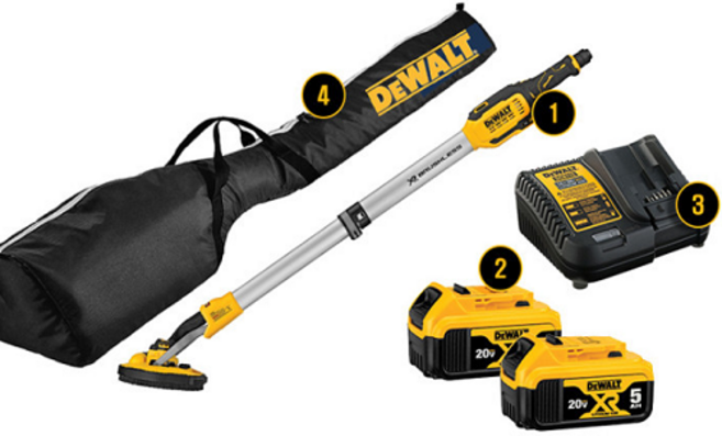 DEWALT 작업용 충전식 브러시리스 모터 무선 드라이월 샌더 DCE800P2, 1세트