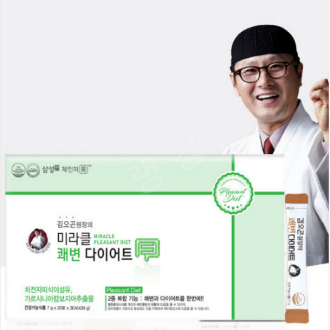 김오곤 쾌변 다이어트보조제 차전자피 가르시니아 체지방분해(60포), 420g, 2개