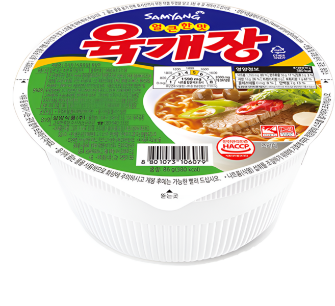 삼양 육개장 컵라면 트레이 86g, 12개