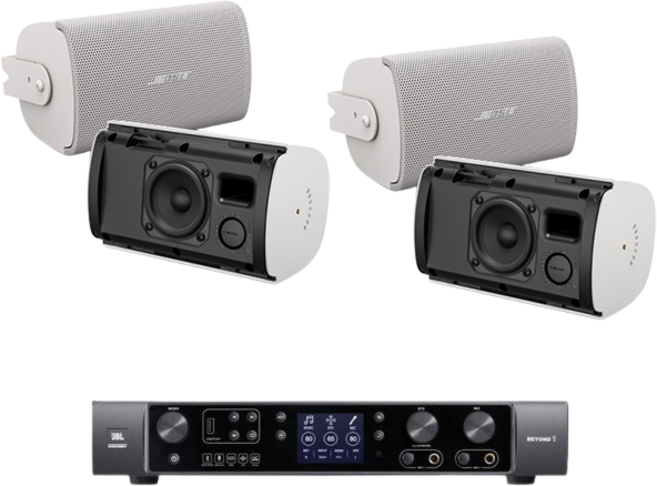 BOSE FS2SE 30평형 매장 스피커 beyond1AP 인티앰프 세트 음향패키지 카페 업소용 [당일출고], 화이트
