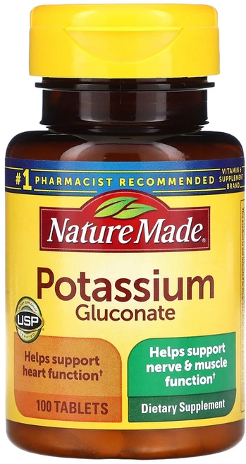 Nature Made Potassium Gluconate 네이처 메이드 칼륨 글루코네이트 100타블렛, 1개, 100정 - 쿠팡