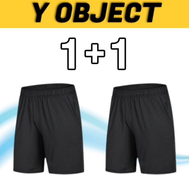 [Y Object] 1+1 아동 스포츠 기능성 스판 반바지 스판 헬스 축구 주니어 유소년 키즈 반바지