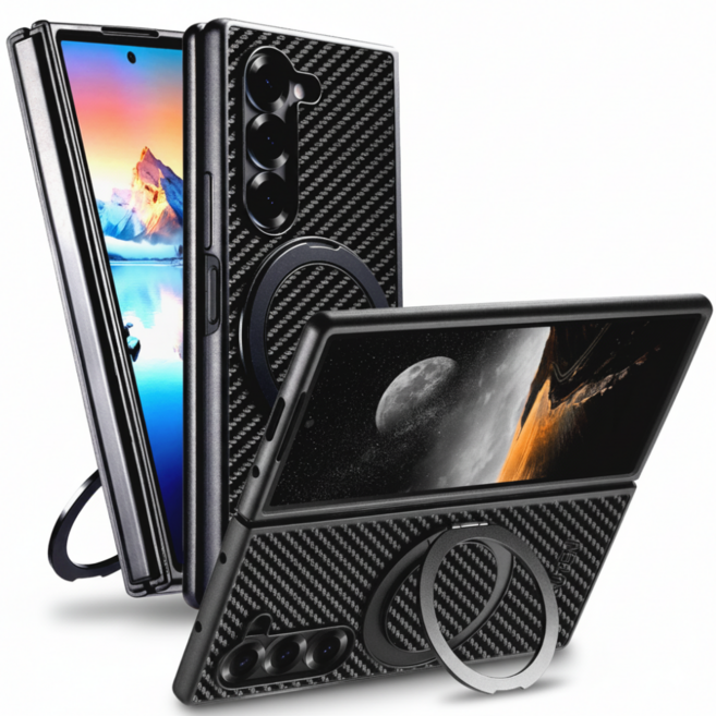 폰디 갤럭시 Z폴드 맥세이프 각도조절 거치대 가죽 케이스