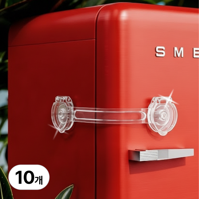 레츠굿 투명 깔끔 아기 서랍잠금장치, 10개