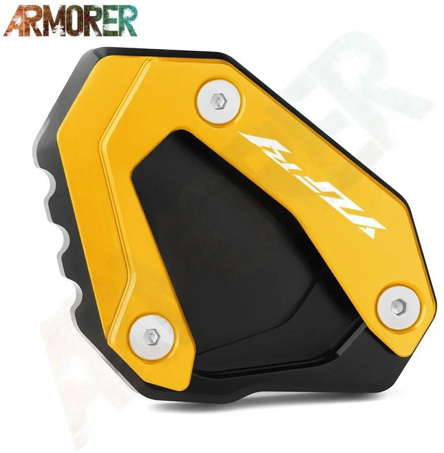 오토바이 액세서리 CNC 알루미늄 풋 사이드 스탠드 확장 지원 패드 플레이트 YAMAHA YZFR1 R1 2015 2017-20, 02 YZFR1 Gold