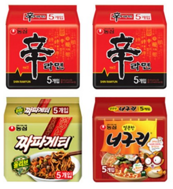 신라면 10입+너구리 5입+짜파게티 5입 (총 20입), 20개