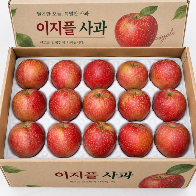2위 - [농장직송] 국내산 신품종 이지플 사과 특정품, 1박스, 3kg 중과~중소