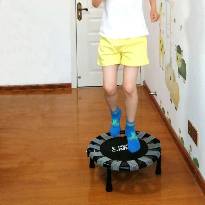 미니 트램폴린 운동 홈트 점핑보드 접이식 컬러, 다크 그레이 (양말 포함)