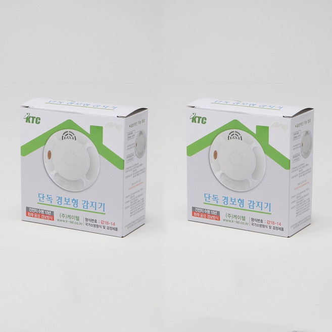 케이텔 단독경보형 감지기 1+1, 화이트, 1세트