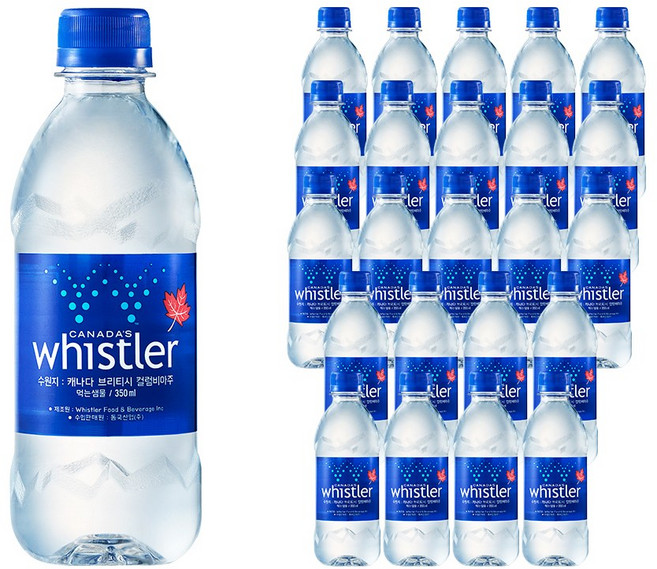 휘슬러 워터 생수, 350ml, 24개