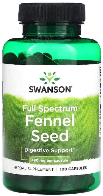 스완슨 펜넬씨드 펜넬시드 회향씨 480mg 100캡슐 FennelSeed, 상품, 1개, 100정 - 쿠팡