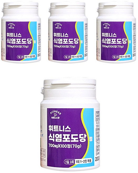 휘트니스 식염포도당, 4개, 100정