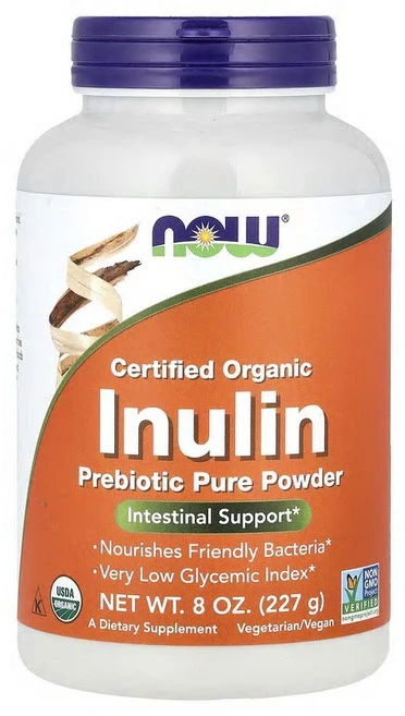 NOW Foods 유기농 인증 이눌린 프리바이오틱 순수 분말 227g(8oz) NOW-02944, 227g, 1 - 쿠팡